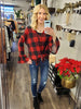 Trina Buffalo Plaid with Flutter Sleeve - Multi