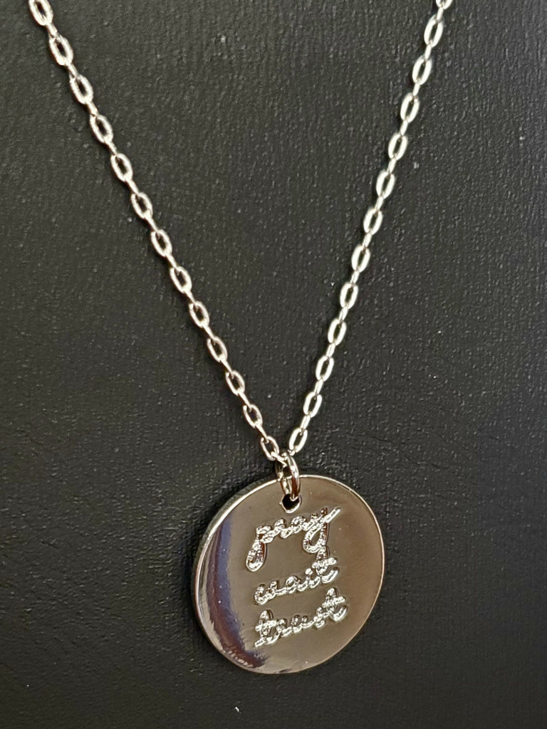 Pray Wait Trust Pendant Necklace