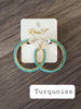 Beaded Hoop Earrings - Brights