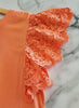 Shellie Lace Sleeve Tops - Orange Sherbet