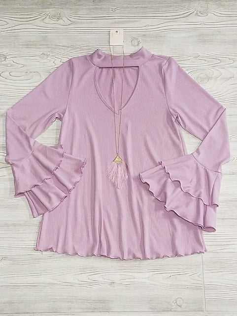 Onna Ruffle Bell Sleeve Shirt