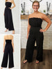 Bree Strapless Black Jumpsuit