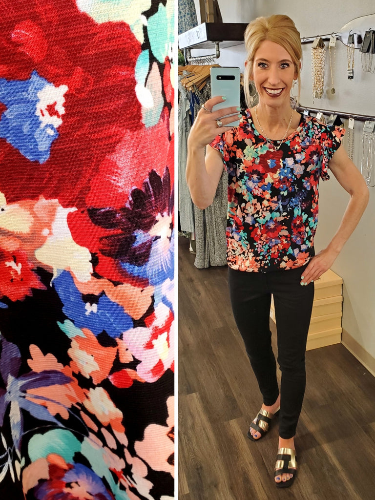 Makelsie Floral with Ruffle Sleeves