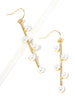 Olivia Pearl Metal Bar Drop Earrings