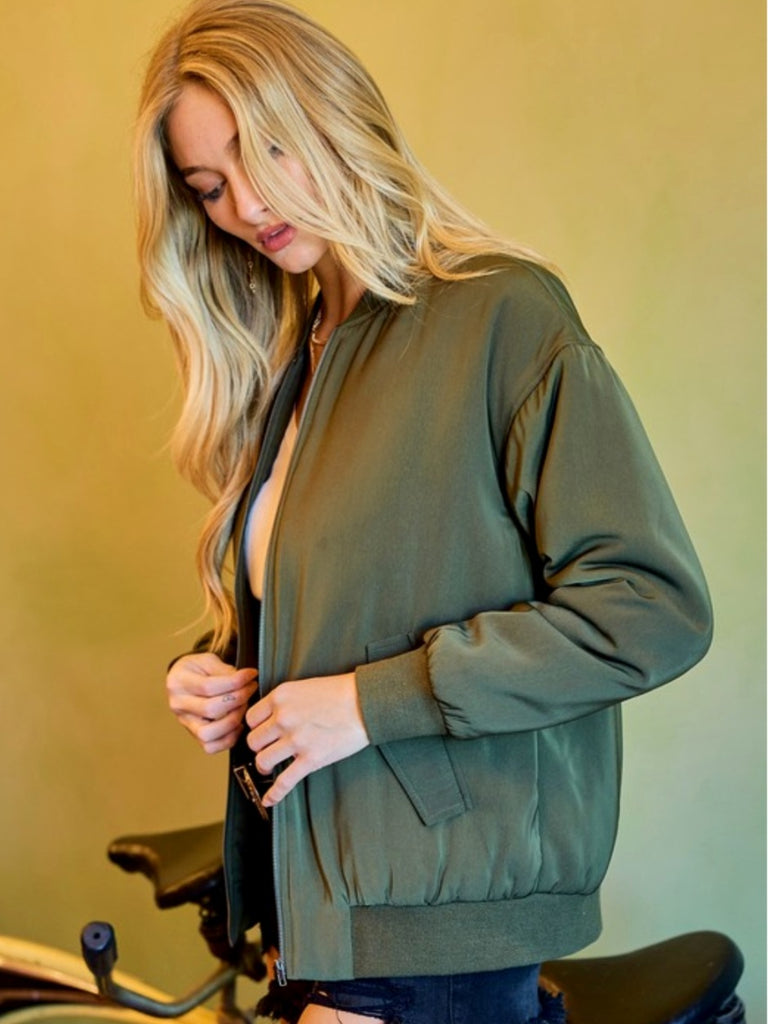 Tenley Bomber Jacket - Olive