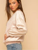 Oaklee Blush Suede Bomber Jacket
