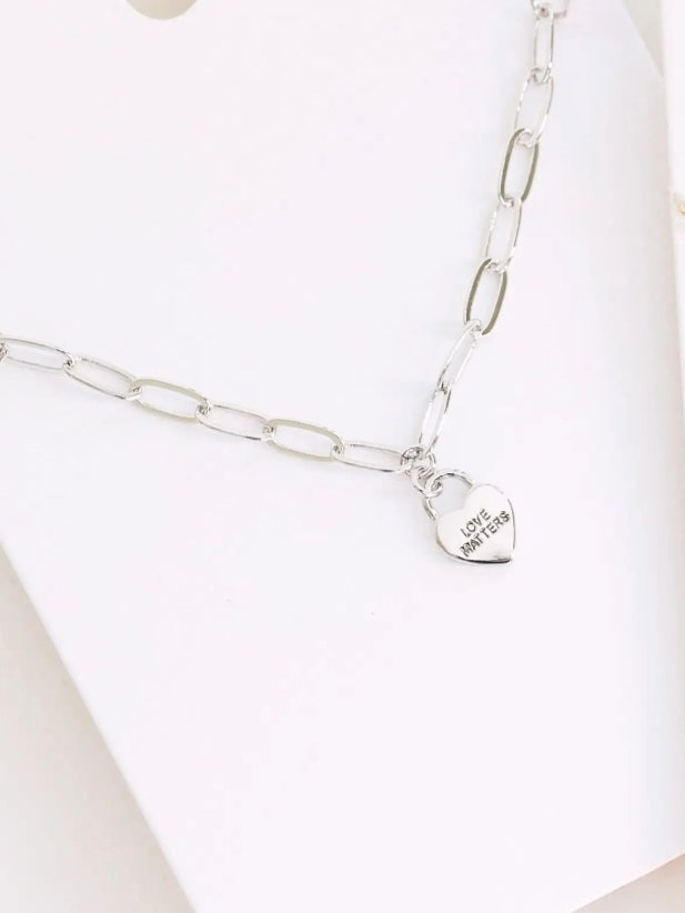 Love Matters Heart Pendant Necklace