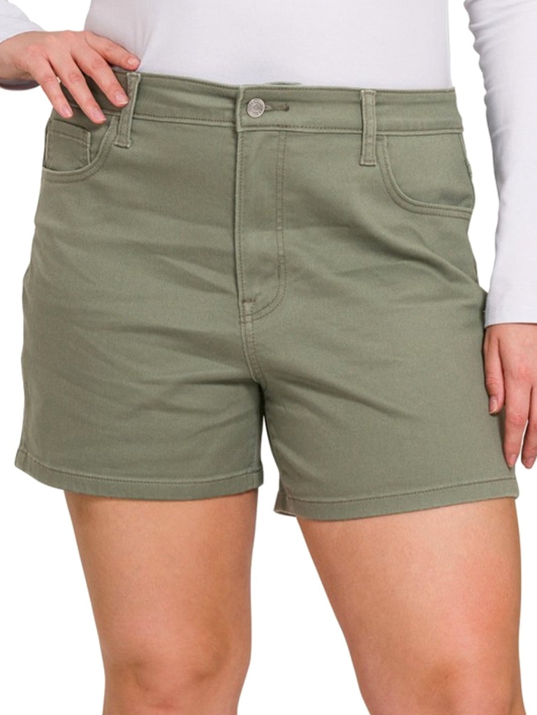 Francesca Olive Shorts