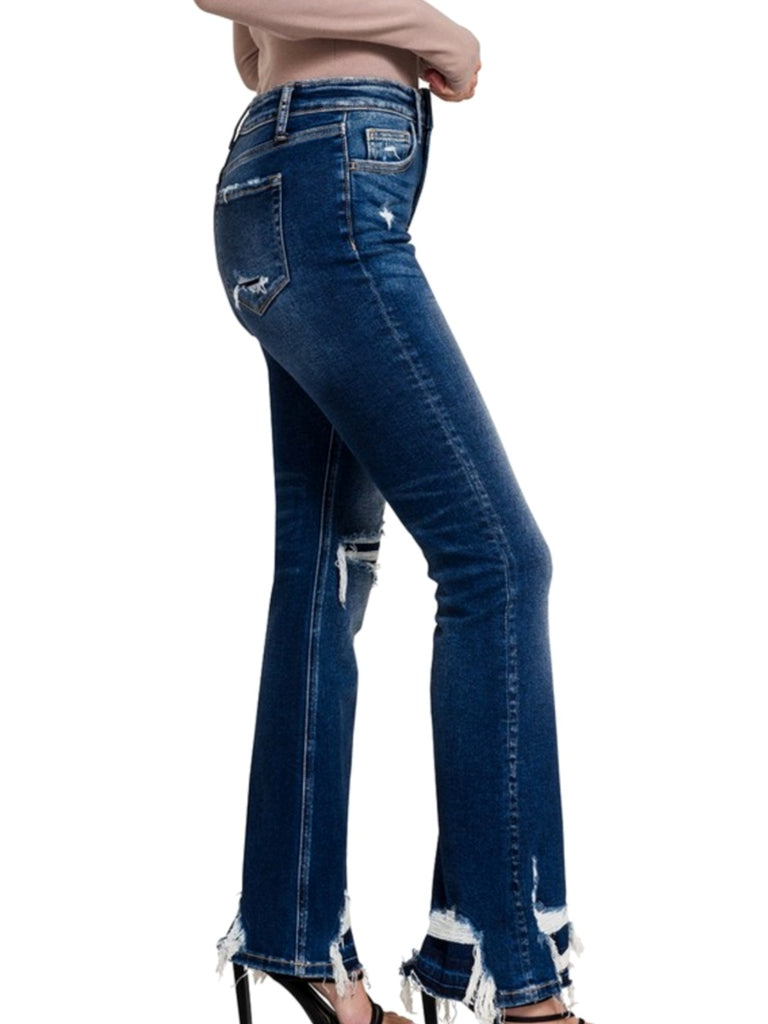 Heaven Distressed Flare Jeans