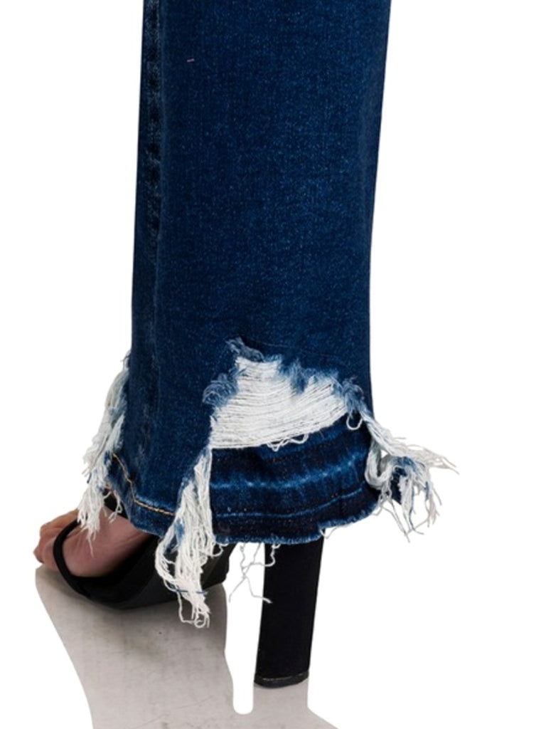 Heaven Distressed Flare Jeans