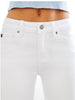 Lacee Mid Rise White Flare Jeans