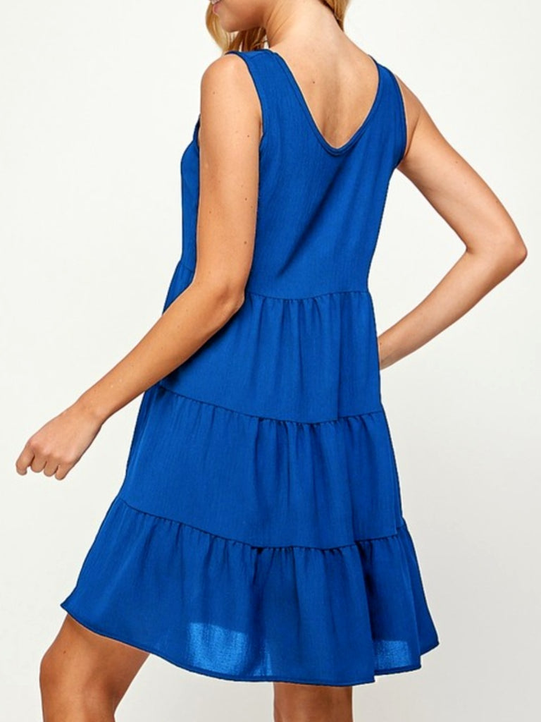 Kinsley Tiered Dress - Blue