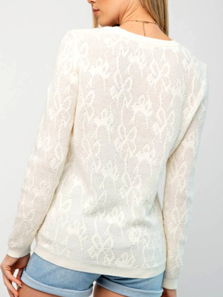 Gerri Jacquard Sweater - Ivory