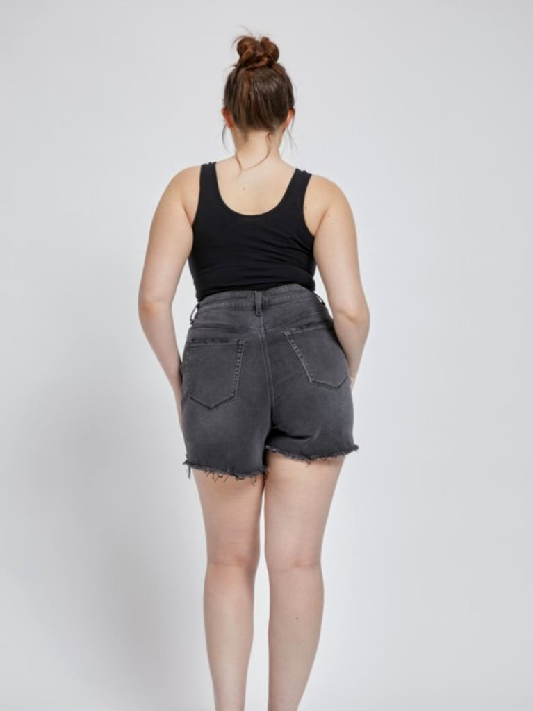 Reggie High Rise Shorts - Charcoal