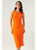 Bea Ribbed Tank Dress - Orange