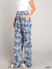 Nadine Floral Pants - Navy