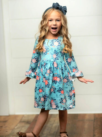 Kylee Fall Floral Twirl Dress - KIDS