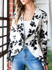 Joslin Floral Blazer - Black/White