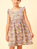 Kya Floral Ruffle Sleeve Dress - GIRLS