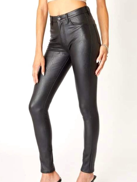 Layna Leather High Rise Super Skinny