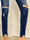 Ellie Mid-Rise Stretch Skinny with Distress