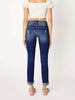 Harrison Mid-Rise Cuffed Straight Leg Denim - Dark Wash